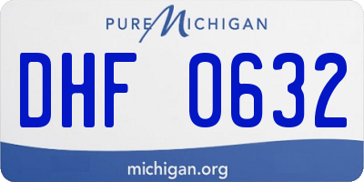 MI license plate DHF0632