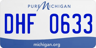 MI license plate DHF0633