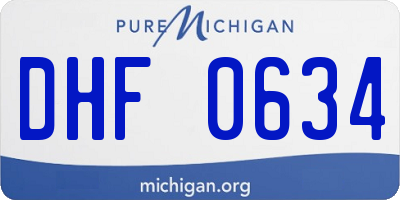 MI license plate DHF0634