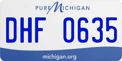 MI license plate DHF0635