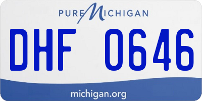 MI license plate DHF0646