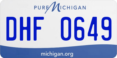 MI license plate DHF0649