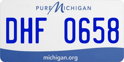 MI license plate DHF0658