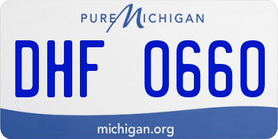 MI license plate DHF0660
