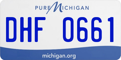 MI license plate DHF0661