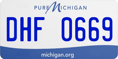 MI license plate DHF0669