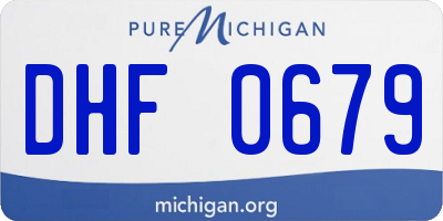 MI license plate DHF0679