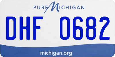 MI license plate DHF0682