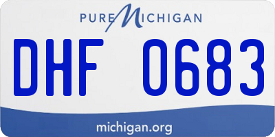 MI license plate DHF0683