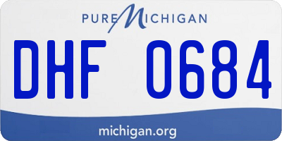 MI license plate DHF0684