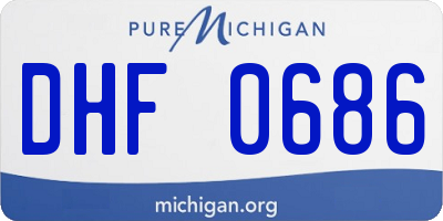 MI license plate DHF0686