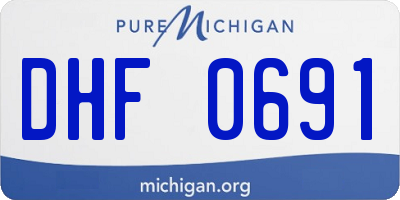 MI license plate DHF0691