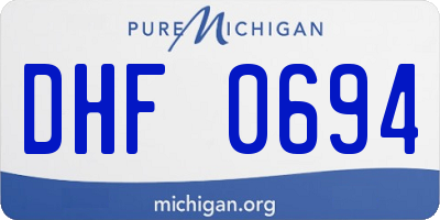 MI license plate DHF0694