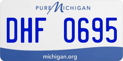 MI license plate DHF0695