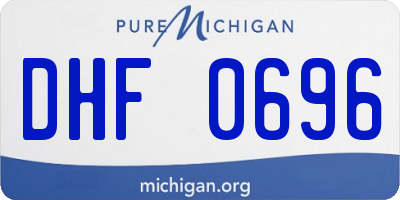 MI license plate DHF0696