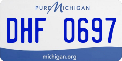 MI license plate DHF0697