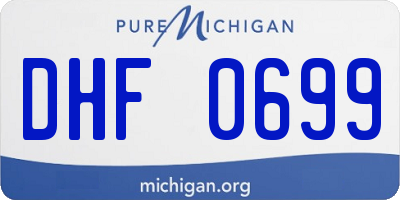 MI license plate DHF0699