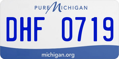 MI license plate DHF0719