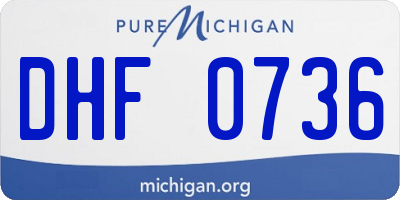 MI license plate DHF0736