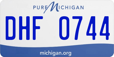 MI license plate DHF0744