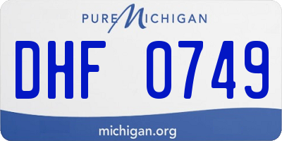 MI license plate DHF0749