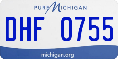 MI license plate DHF0755