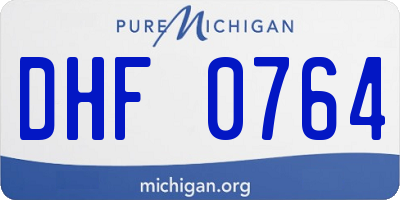 MI license plate DHF0764