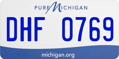 MI license plate DHF0769