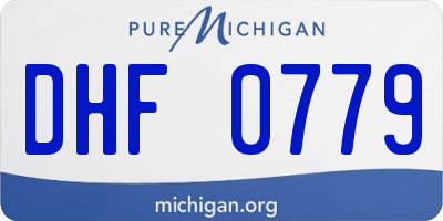 MI license plate DHF0779