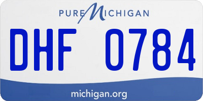 MI license plate DHF0784