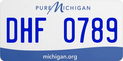 MI license plate DHF0789