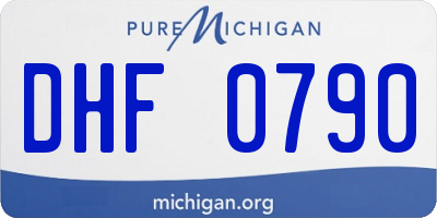 MI license plate DHF0790