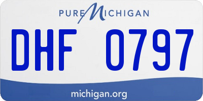 MI license plate DHF0797