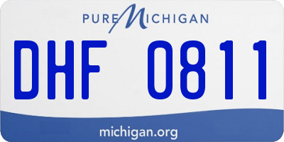 MI license plate DHF0811