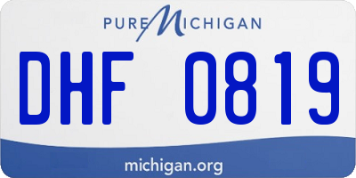 MI license plate DHF0819