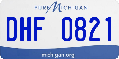 MI license plate DHF0821