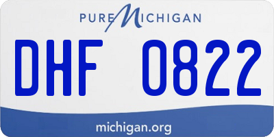 MI license plate DHF0822