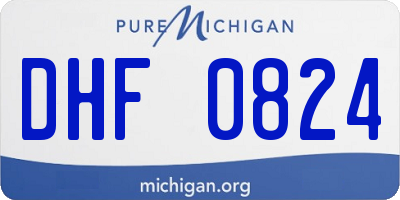 MI license plate DHF0824