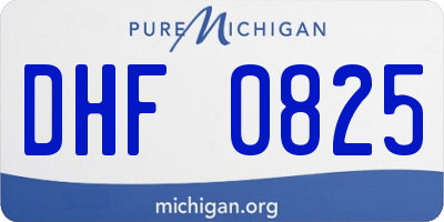MI license plate DHF0825