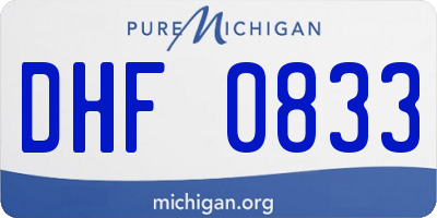 MI license plate DHF0833