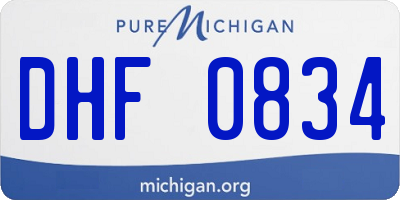 MI license plate DHF0834