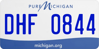 MI license plate DHF0844