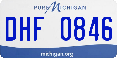 MI license plate DHF0846