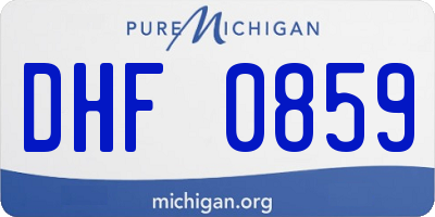MI license plate DHF0859
