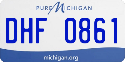 MI license plate DHF0861