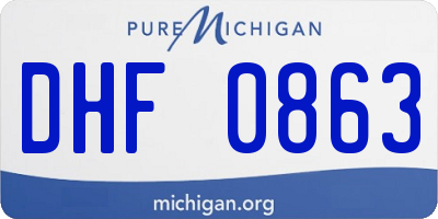 MI license plate DHF0863