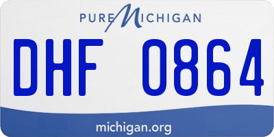 MI license plate DHF0864