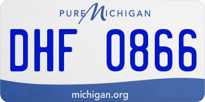 MI license plate DHF0866