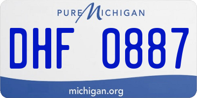 MI license plate DHF0887