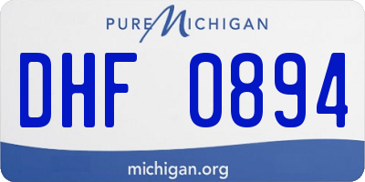 MI license plate DHF0894